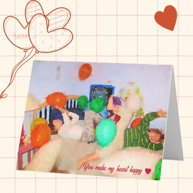 Fête des enfants Carte Saint-Valentin (Créateur téléchargé)