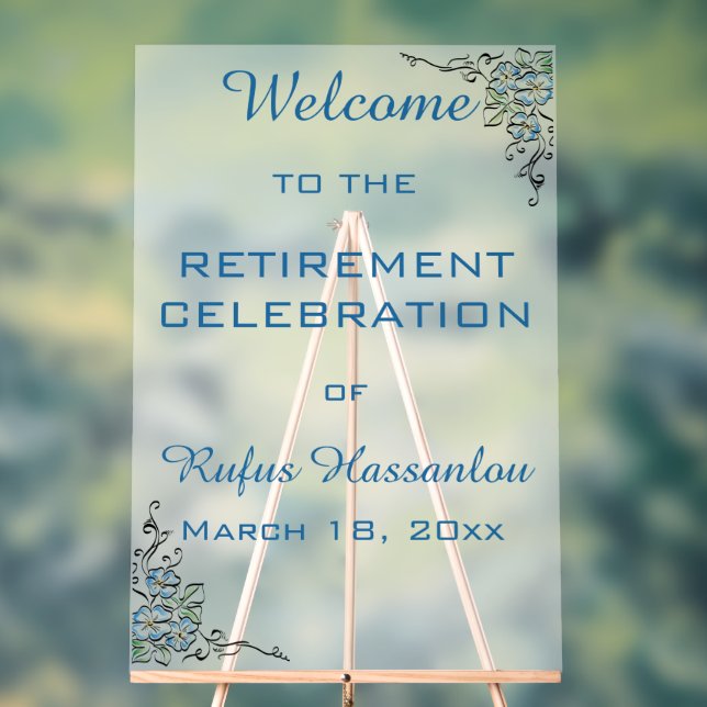 Fête des fleurs bleues modifiables (Neutre)