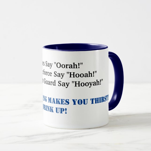 Fête des forces armées crier dehors Mug (Devant droit)