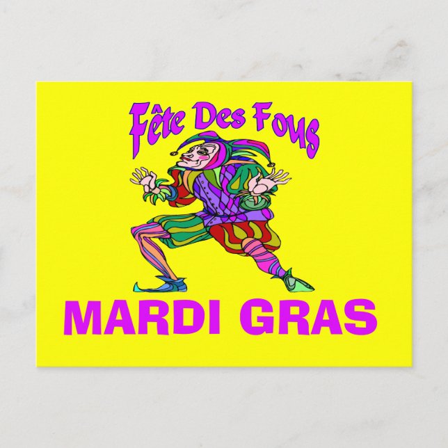 Fete Des Fous Postcard (Front)