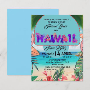 , Fête des mariées Beach Invitation Modèle, , Trop