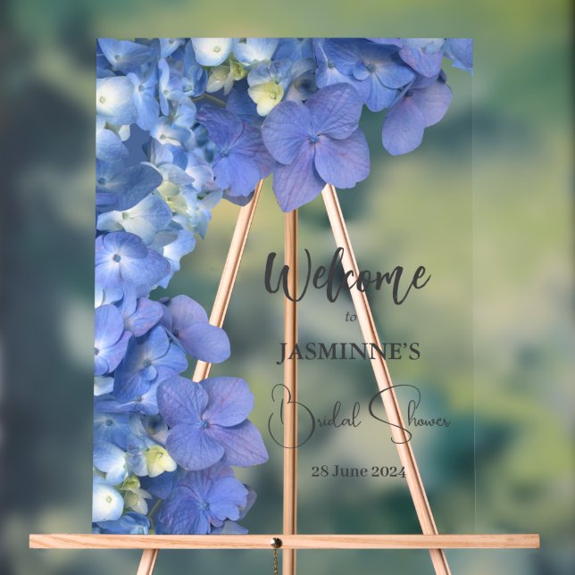 Fête des mariées Blue Hydrangeas Blooms (Neutre)