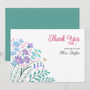 Fête des mariées Bouquet Fleurs sauvages Cartes de