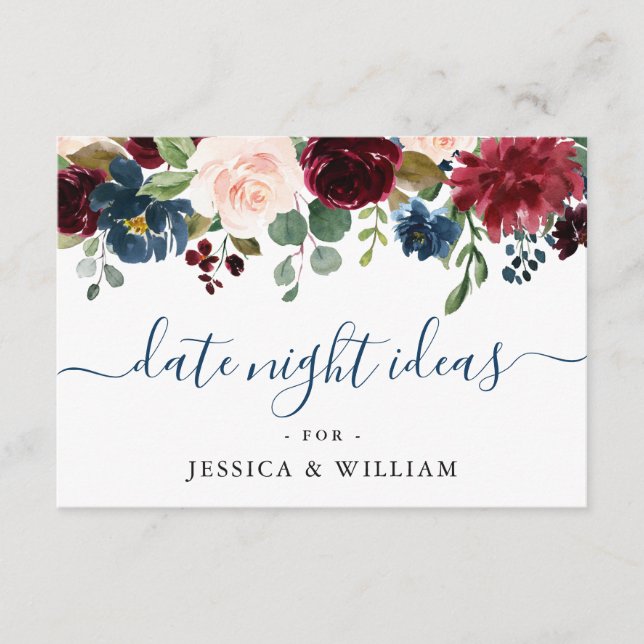 Fête des mariées Bourgogne Date Nuit Idée Carte Co (Devant)