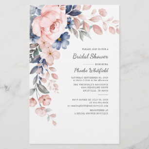 Fête des mariées budgétaire Carte d'invitation flo