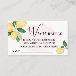Fête des mariées carte de billet pour citron rose
