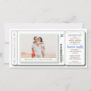 Fête des mariées Carte d'embarquement Invitation p