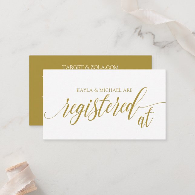 Fête des mariées Cartes d'enregistrement Boîtiers  (Devant/Arrière en situation)