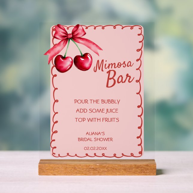 Fête des mariées cerise à la barre rouge et rose M (Neutre)