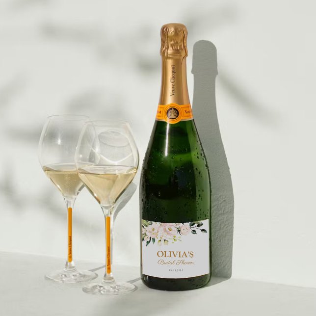 Fête des mariées Champagne Étiquette Vin mousseux  (Créateur téléchargé)