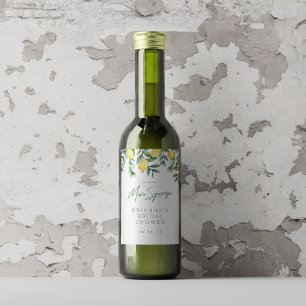 Fête des mariées citron étiquette à vin, Pince pri