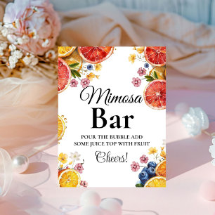 Fête des mariées Citrus Bow panneau de barre mimos