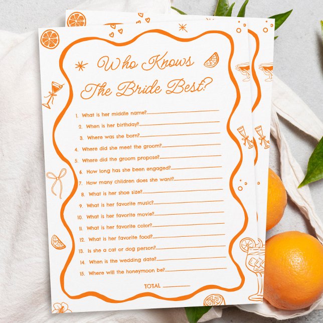 Fête des mariées Citrus qui connaît la carte de je (Créateur téléchargé)