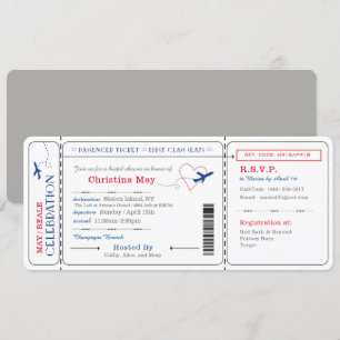 Fête des mariées de billet de carte d'embarquement