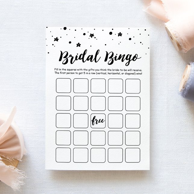 Fête des mariées de bingo nuptiale et carte de jeu (Créateur téléchargé)