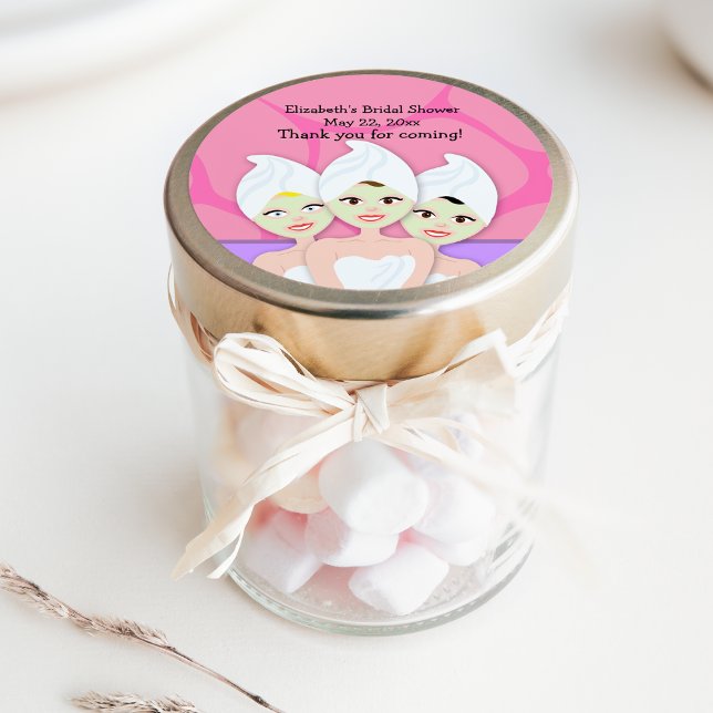 Fête des mariées de fête spa / Sticker favori anni (Spa Party Custom Favor Stickers)