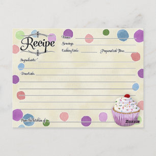 Fête des mariées de la carte de recette Polka dot 