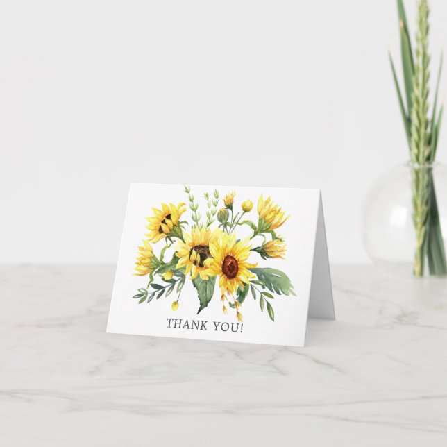 Fête des mariées de tournesol jaune Merci (Devant)