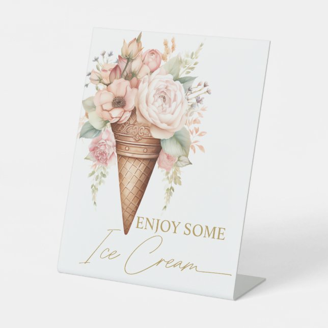 Fête des mariées des signes de crème glacée floral (Recto)