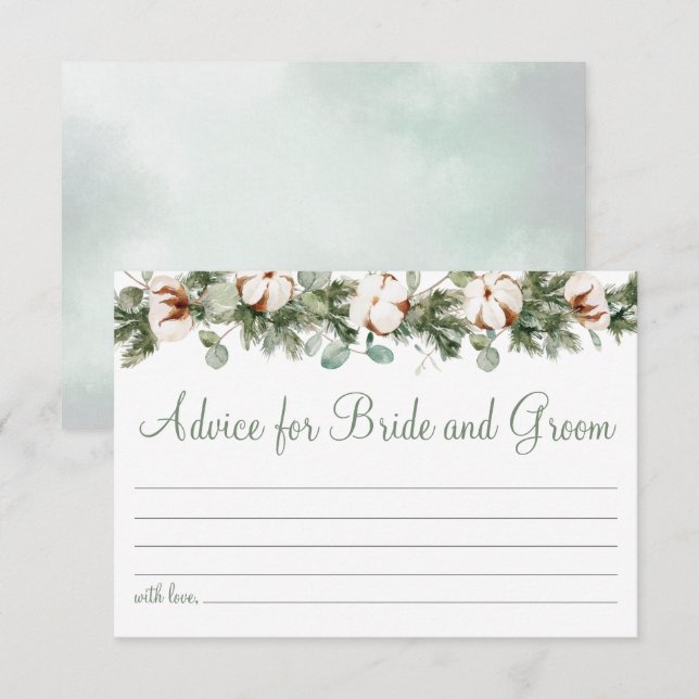 Fête des mariées d'hiver Pine Conseils pour Carte  (Devant / Derrière)