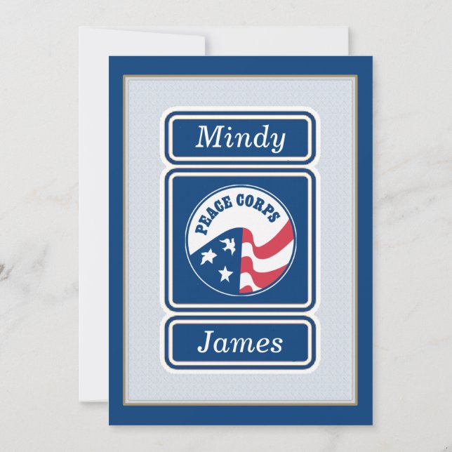 Fête des mariées du Corps de la Paix Invitation (Dos)