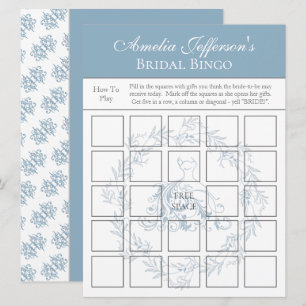 Fête des mariées - Élégante carte de jeu Bingo Ble