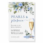 Fête des mariées Eucalyptus Blue Flowers Bienvenue