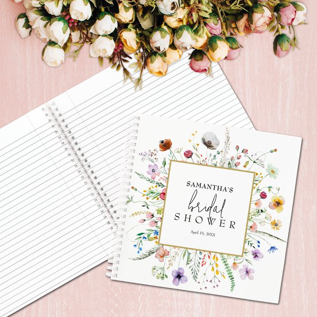 Fête des mariées fleur sauvage Livre d'invité (Wildflower bridal shower guest book)