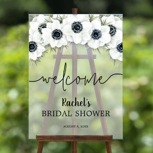 Fête des mariées florale aquarelle Bienvenue