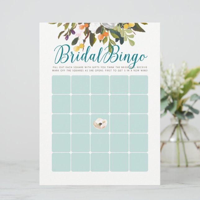 Fête des mariées Florale Cartes de Bingo Robins Oe (Debout devant)