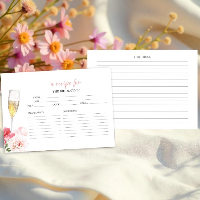 Fête des mariées Florale Procuco Recettes Cartes (Créateur téléchargé)