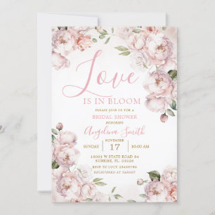 Fête des mariées Florale rose Invitation de Brunch