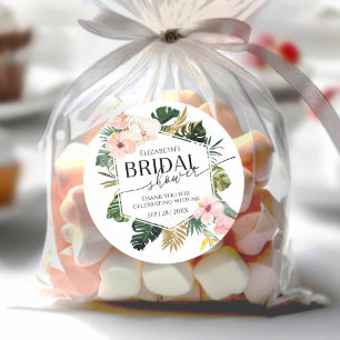 Fête des mariées florale tropicale merci Sticker