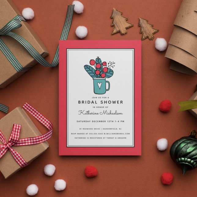 FÊTE DES MARIÉES | Invitation de Noël de Noël (Créateur téléchargé)