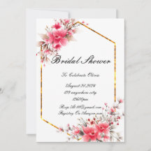 FÊTE DES MARIÉES INVITATION FLORALE