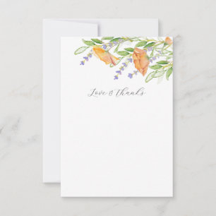 Fête des mariées Merci Cartes Botaniques Florales