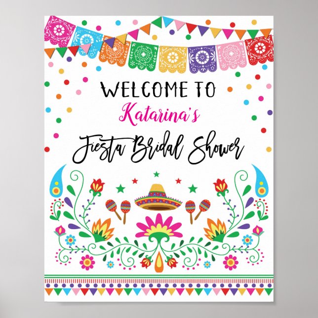 Fête des mariées mexicaine Confetti Affiche de bie (Devant)