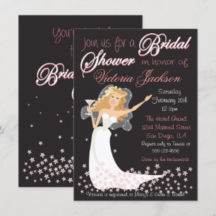 Fête des mariées moderne chic Cocktail Invitations