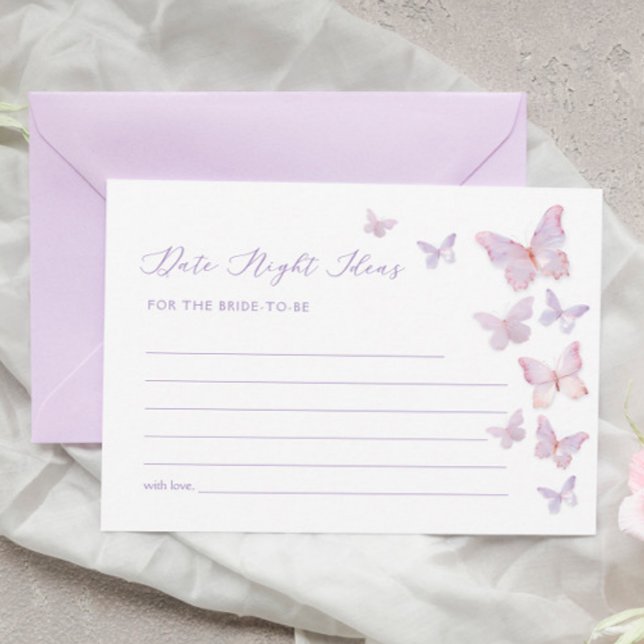 Fête des mariées papillon Date Nuit Idées Carte (Créateur téléchargé)