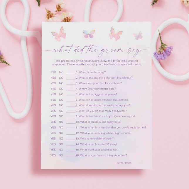 Fête des mariées papillon Qu'a-t-il dit Carte de j (Créateur téléchargé)