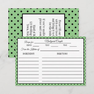 Fête des mariées Recette Carte Polka Dot Sage Vert