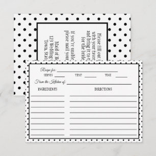 Fête des mariées Recette Carte Polka Point noir et