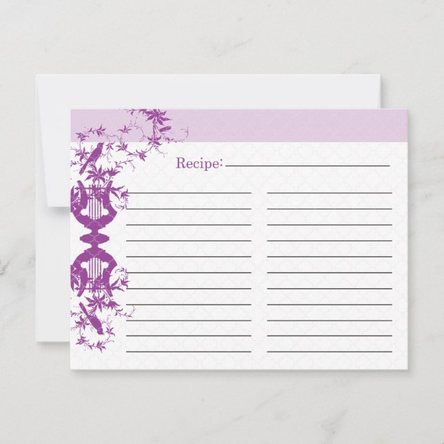 Fête des mariées Recette Carte - Violet (Devant)