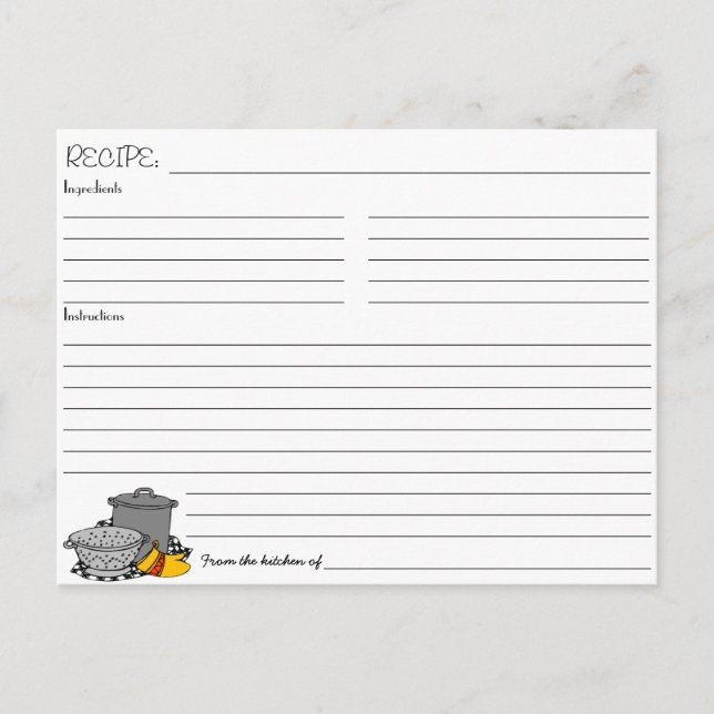 Fête des mariées Recette Invitation Carte postale (Devant)