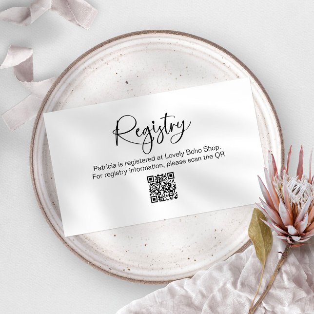 Fête des mariées - Registre des cadeaux Carte QR I (Créateur téléchargé)