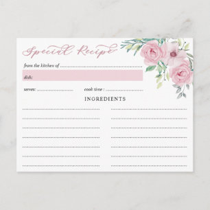 Fête des mariées Rose rose Peony Carte Recette