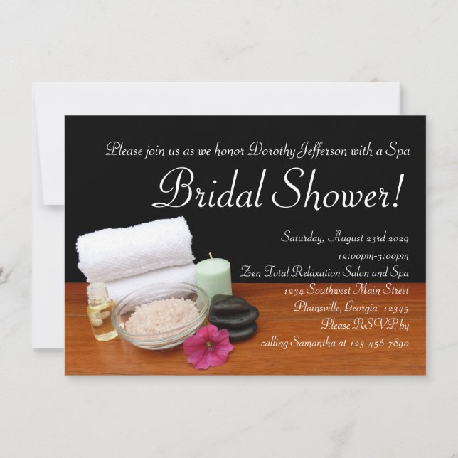 Fête des mariées spa, Invitations Salon (Devant)