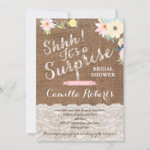 Fête des mariées surprise ou cartes d'invitation