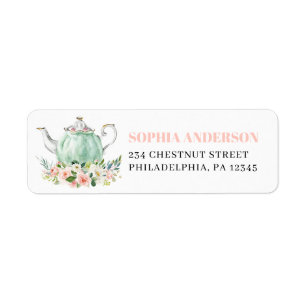 Fête des mariées Tea Party Retourner l'adresse Éti