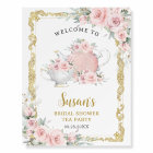 Fête des mariées vintage Blush Floral High Tea Par